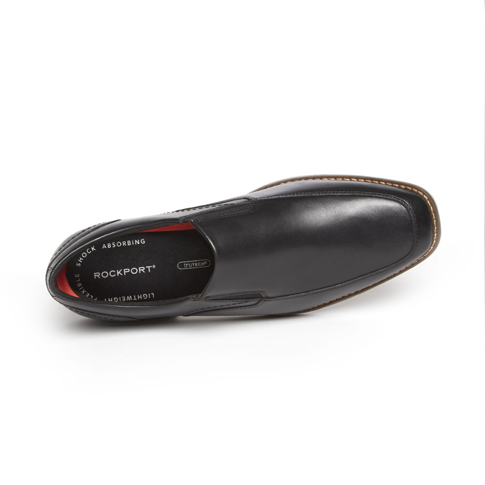 Rockport Mens Slip-On Black - Slayter Bike Shoe - UK 871-JVGNFI